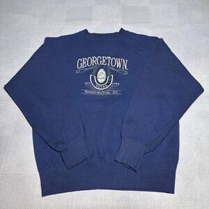 Vintage 90s Gerogetown Hoyas Bulldog‎ University Crewneck Sweatshirt Size Large